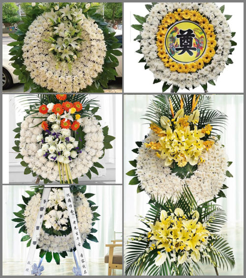 山东莱芜莱城区茶业口镇黑山头村花圈速递